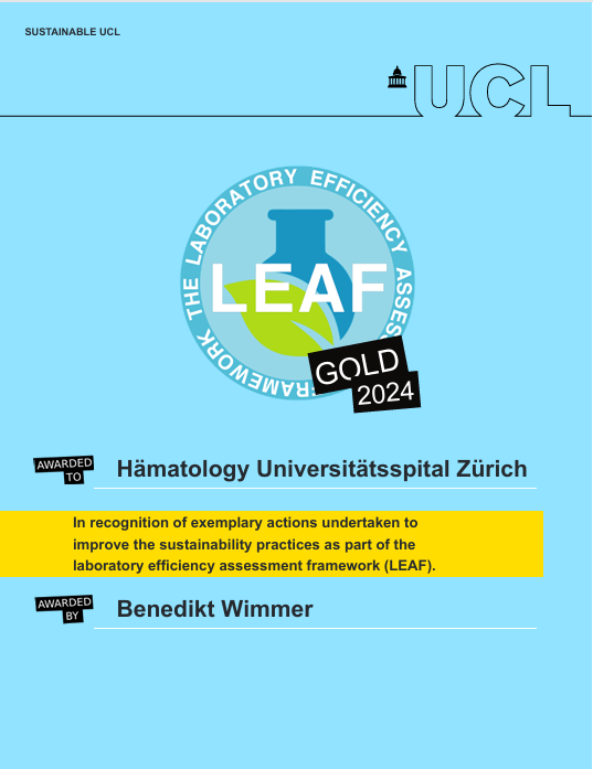 Gold Zertifikat für die H des LEAF Zertifizierungs-Programmes